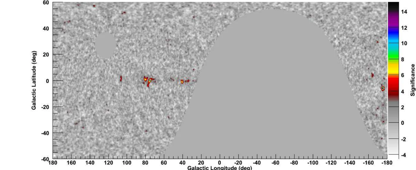 TeV gamma-ray significance map of the northern sky in Galactic coordinates